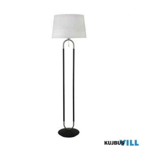 ALADDIN EU41432SS Jazz Floor Lamp - Satin Silver, Black > White Velvet Shade