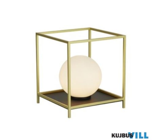 ALADDIN EU4452GO Block Table Lamp - Gold Metal > Opal Glass