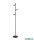 ALADDIN EU4869BK Wands 3Lt LED Floor Lamp - Black Metal & Acrylic