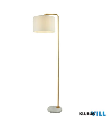 ALADDIN EU5024GO Gallow Floor Lamp - Gold Metal, Marble Base > Fabric Shade