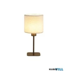   ALADDIN EU50501LT Chelsea 1Lt Table Lamp, Latte Metal with Plush Shade