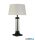 ALADDIN EU5141BK Pedestal Table Lamp - Black Metal, Glass > Fabric Shade