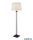 ALADDIN EU5142BK Pedestal Floor Lamp - Clear Glass, Black Metal > White Shade