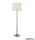 ALADDIN EU5142SS Pedestal Floor Lamp - Satin Silver, Glass & Cream Fabric