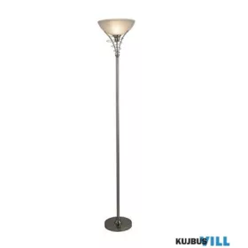   ALADDIN EU5222SS Linea Uplighter Floor Lamp - Satin Silver & Acid Glass
