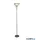 ALADDIN EU5222SS Linea Uplighter Floor Lamp - Satin Silver & Acid Glass