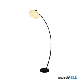   ALADDIN EU52853BK Radiant 1Lt Floor Lamp, Black Metal with Soft Fabric Shade
