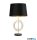 ALADDIN EU5310GO Roman Table Lamp - Gold Metal, Black Marble > Velvet Shade
