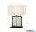 ALADDIN EU54210BK Clarendon Table Lamp - Tempered Glass, Black > Velvet Shade