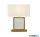 ALADDIN EU54210SB Clarendon Table Lamp - Tempered Glass, Brass > Velvet Shade