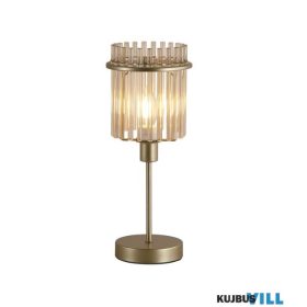   ALADDIN EU55622CP Swizzle 1Lt Table Lamp, Gold Metal with Champagne Rods
