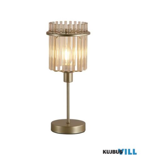 ALADDIN EU55622CP Swizzle 1Lt Table Lamp, Gold Metal with Champagne Rods