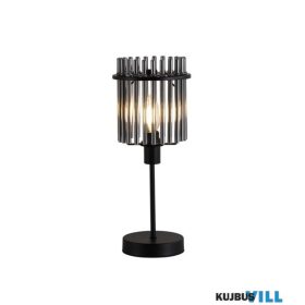   ALADDIN EU55622SM Swizzle 1Lt Table Lamp, Matt Black Metal with Smoked Rods