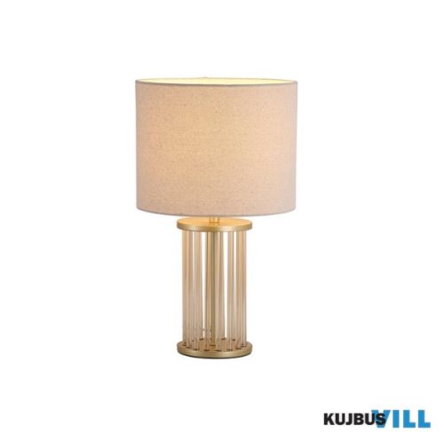 ALADDIN EU55623CP Swizzle 1Lt Table Lamp, Gold Metal and White Shade