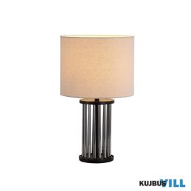   ALADDIN EU55623SM Swizzle 1Lt Table Lamp, Matt Black Metal and White Shade