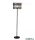 ALADDIN EU55626SM Swizzle 1Lt Floor Lamp, Matt Black Metal with Smoked Rods