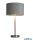 ALADDIN EU58911GY Finn Table Lamp - Satin Nickel, Light Grey Velvet Shade