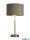 ALADDIN EU58911TA Finn Table Lamp - Satin Nickel, Taupe Velvet Shade