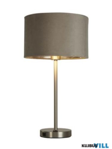 ALADDIN EU58911TA Finn Table Lamp - Satin Nickel, Taupe Velvet Shade