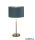 ALADDIN EU58911TE Finn Table Lamp - Satin Nickel, Teal Velvet Shade