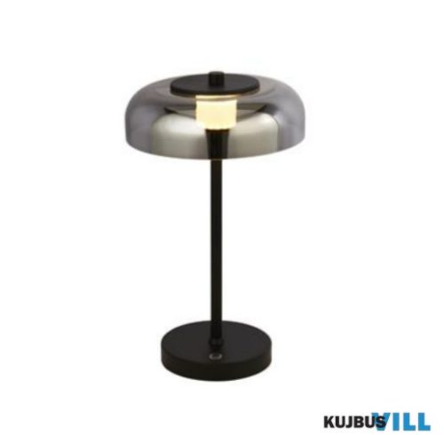 ALADDIN EU59801-1SM Frisbee LED Table Lamp - Black Metal > Smoked Glass