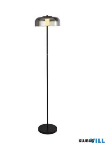 ALADDIN EU59802-1SM Frisbee LED Floor Lamp - Black Metal > Smoked Glass