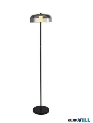 ALADDIN EU59802-1SM Frisbee LED Floor Lamp - Black Metal > Smoked Glass