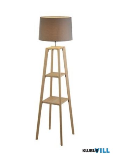 ALADDIN EU60075 Shelf Floor Lamp - Natural Wood Finish Shelf