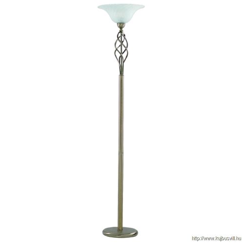 ALADDIN EU6021AB Zanzibar Uplighter Floor Lamp - Antique Brass > Marble Glass