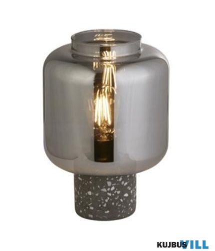 ALADDIN EU60245SM x Vessel Table Lamp - Terrazzo Base With Smoke Glass Shade