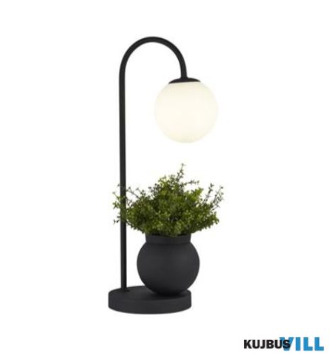 ALADDIN EU61221BK x Lunar Table Lamp - Black With White Shade > Plant Pot Hold
