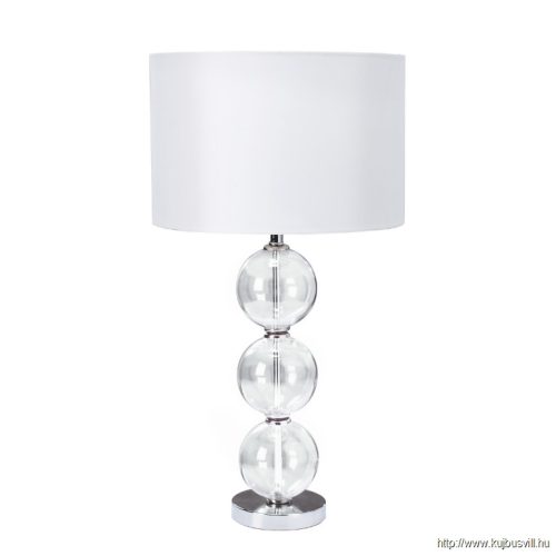 ALADDIN EU6194CC-1 Bliss Table Lamp - Clear Glass Balls with White Shade