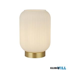   ALADDIN EU61972SB Pearl Table Lamp - White Frosted Glass > Satin Brass Metal