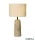 ALADDIN EU62019 Agra Table Lamp -  Travertine effect & Fabric Shade