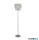 ALADDIN EU62618CC Bellano Floor Lamp -  Chrome Metal, White Fabric, Clear Acry