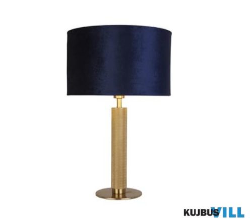 ALADDIN EU65721AZ London Table Lamp - Knurled Gold > Navy Velvet Shade