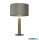 ALADDIN EU65721GY London Table Lamp - Knurled Satin Nickel,Grey Velvet Shade