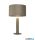 ALADDIN EU65721TA London Table Lamp - Knurled Satin Nickel,Taupe Velvet Shade
