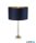 ALADDIN EU67522AZ Scarborough Table Lamp-Crystal,Satin Nickel,Navy Velvet