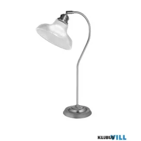   ALADDIN EU7180SS Bistro III Table Lamp -Satin Silver & Holphane Style Glass