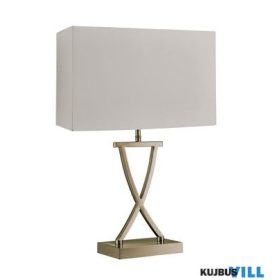   ALADDIN EU7923AB Club Table Lamp- Antique Brass Metal > White Faux Silk Shade