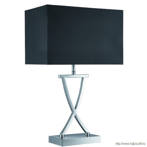 ALADDIN EU7923SS Club Table Lamp - Satin Silver Base > Fabric Shade