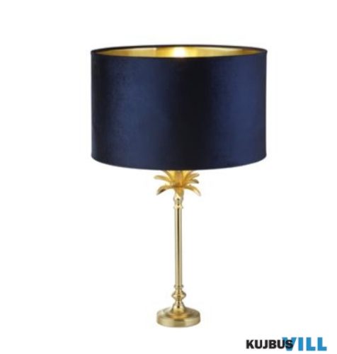 ALADDIN EU81210AZ Palm Table Lamp -Satin Brass > Black Velvet Shade/Gold Inner