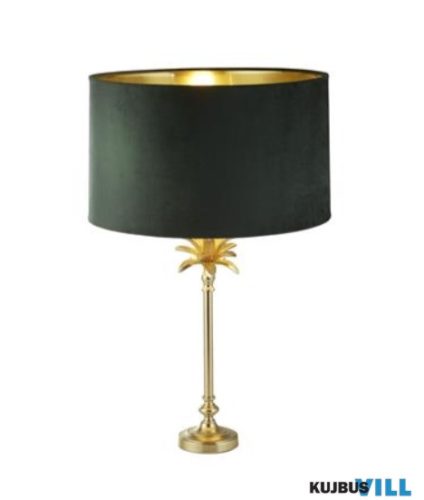 ALADDIN EU81210GR Palm Table Lamp - Satin Brass > Navy Velvet Shade/Gold Inner