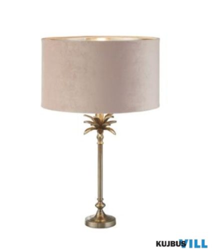 ALADDIN EU81210PI Palm Table Lamp - Antique Nickel > Pink Velvet Shade