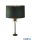 ALADDIN EU81211GR Palm Table Lamp - Black > Brass Metal > Green Velvet Shade