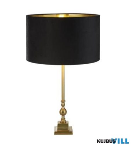 ALADDIN EU81214BK Whitby Table Lamp - Antique Brass > Black Velvet Shade
