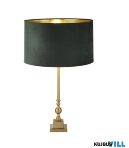 ALADDIN EU81214GR Whitby Table Lamp - Antique Brass > Green Velvet Shade