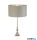 ALADDIN EU81214GY Whitby Table Lamp - Chrome Metal > Grey Velvet Shade