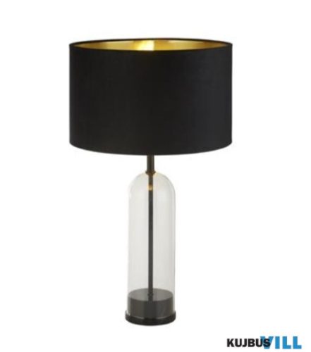 ALADDIN EU81710BK Oxford Table Lamp -Glass, Black Metal, Marble > Velvet Shade